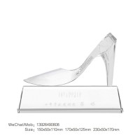 温州水晶鞋水晶靴水晶高跟鞋奖杯摆件化妆品公司服装美容表彰奖杯