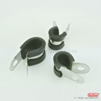 不锈钢R型管夹带橡胶垫电线电缆固定卡10-50mm